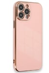 Mey İthalat®  iPhone 15 Pro Kılıf Volet Silikon - Pembe