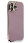 Mey İthalat®  iPhone 15 Pro Kılıf Volet Silikon - Mor