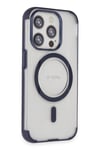 Mey İthalat®  iPhone 15 Pro Max Hilton Magsafe Kapak - Lacivert