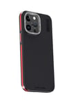 Mey İthalat®  iPhone 15 Pro Max Kılıf Aramid 600D Kevlar Karbon Fiber Magsafe Kapak - Kırmızı