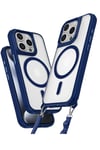 Mey İthalat®  iPhone 15 Pro Max Kılıf Enka Magsafe Silikon Kılıf - Lacivert