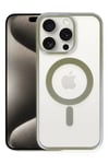 Mey İthalat®  iPhone 15 Pro Max Kılıf Erozi Magsafe Kapak - Gri
