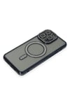Mey İthalat®  iPhone 15 Pro Max Kılıf Joke Simli Magneticsafe Kılıf - Lacivert