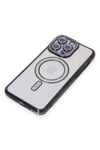 Mey İthalat®  iPhone 15 Pro Max Kılıf Joke Simli Magneticsafe Kılıf - Siyah