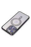 Mey İthalat®  iPhone 15 Pro Max Kılıf Joke Simli Magneticsafe Kılıf - Siyah