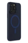 Mey İthalat®  iPhone 15 Pro Max Kılıf Lodos Magneticsafe Mat Kapak - Mavi