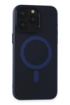 Mey İthalat®  iPhone 15 Pro Max Kılıf Lodos Magneticsafe Mat Kapak - Mavi
