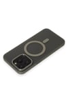 Mey İthalat®  iPhone 15 Pro Max Kılıf Lodos Magneticsafe Mat Kapak - Titan Gri