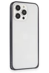 Mey İthalat®  iPhone 15 Pro Max Kılıf Metal Bumper Magneticsafe Kapak - Lacivert