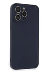 Mey İthalat®  iPhone 15 Pro Max Kılıf Nano içi Kadife Silikon - Lacivert