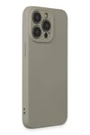 Mey İthalat®  iPhone 15 Pro Max Kılıf Nano içi Kadife Silikon - Beyaz Titanyum