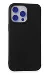 Mey İthalat®  iPhone 15 Pro Max Kılıf Nano içi Kadife Silikon - Siyah