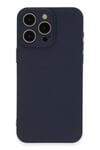 Mey İthalat®  iPhone 15 Pro Max Kılıf Nano içi Kadife Silikon - Lacivert