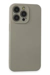 Mey İthalat®  iPhone 15 Pro Max Kılıf Nano içi Kadife Silikon - Beyaz Titanyum