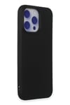 Mey İthalat®  iPhone 15 Pro Max Kılıf Nano içi Kadife Silikon - Siyah