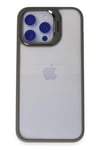 Mey İthalat®  iPhone 15 Pro Max Kılıf Roblox Lens Standlı Kapak - Titan Gri