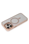 Mey İthalat®  iPhone 15 Pro Max Kılıf Roblox Lens Magsafe Standlı Kapak - Pudra