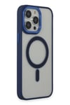 Mey İthalat®  iPhone 15 Pro Max Kılıf Room Magneticsafe Silikon - Lacivert