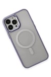 Mey İthalat®  iPhone 15 Pro Max Kılıf Room Magneticsafe Silikon - Lila