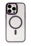 Mey İthalat®  iPhone 15 Pro Max Kılıf Room Magneticsafe Silikon - Derin Mor