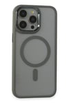 Mey İthalat®  iPhone 15 Pro Max Kılıf Room Magneticsafe Silikon - Gri