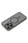 Mey İthalat®  iPhone 15 Pro Max Kılıf Room Magneticsafe Silikon - Gri