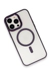 Mey İthalat®  iPhone 15 Pro Max Kılıf Room Magneticsafe Silikon - Derin Mor