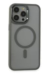 Mey İthalat®  iPhone 15 Pro Max Kılıf Room Magneticsafe Silikon - Gri