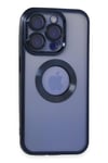 Mey İthalat®  iPhone 15 Pro Max Kılıf Slot Silikon - Lacivert