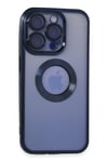 Mey İthalat®  iPhone 15 Pro Max Kılıf Slot Silikon - Lacivert