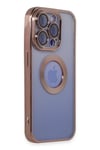 Mey İthalat®  iPhone 15 Pro Max Kılıf Slot Silikon - Rose Gold