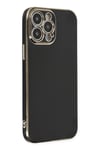Mey İthalat®  iPhone 15 Pro Max Kılıf Volet Silikon - Siyah
