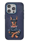 Mey İthalat®  iPhone 15 Pro Max Perma Desenli Kapak - Lacivert