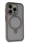 Mey İthalat®  iPhone 15 Pro Max Zorda Airbag Magsafe Standlı Kapak - Titan Gri