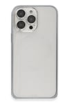 Mey İthalat®  iPhone 15 Pro Metal Bumper Mat Kapak - Gri