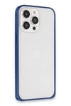 Mey İthalat®  iPhone 15 Pro Metal Bumper Mat Kapak - Lacivert