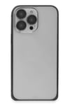 Mey İthalat®  iPhone 15 Pro Metal Bumper Mat Kapak - Siyah