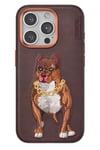 Mey İthalat®  iPhone 15 Pro Perma Desenli Kapak - Kahverengi