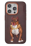 Mey İthalat®  iPhone 15 Pro Perma Desenli Kapak - Kahverengi