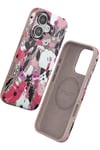 Mey İthalat®  iPhone 16 Flower Series Magsafe Kapak - Pembe