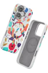 Mey İthalat®  iPhone 16 Flower Series Magsafe Kapak - Beyaz
