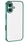 Mey İthalat®  iPhone 16 Kılıf  Lensli Silikon - Turkuaz