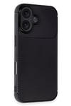 Mey İthalat®  iPhone 16 Kılıf Auto Focus Karbon Kapak - Siyah