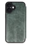 Mey İthalat®  iPhone 16 Kılıf Flip Cover - Koyu Yeşil