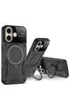 Mey İthalat®  iPhone 16 Kılıf Joy Lens Standlı Kapak - Mor