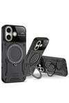 Mey İthalat®  iPhone 16 Kılıf Joy Lens Standlı Kapak - Koyu Yeşil