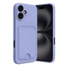 Mey İthalat®  iPhone 16 Kılıf Kelvin Kartvizitli Silikon - Lila