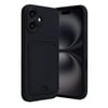 Mey İthalat®  iPhone 16 Kılıf Kelvin Kartvizitli Silikon - Siyah