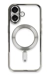 Mey İthalat®  iPhone 16 Kılıf Kross Magneticsafe Kapak - Gümüş