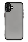 Mey İthalat®  iPhone 16 Kılıf Montreal Silikon Kapak - Siyah